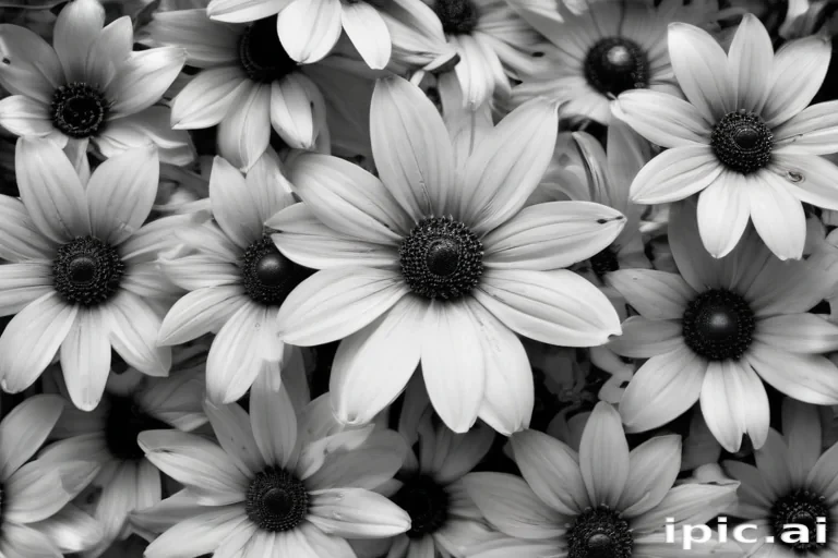 black and white flower background