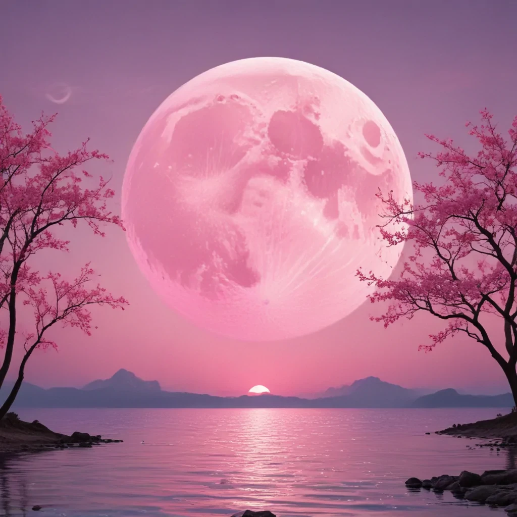 pink moon wallpaper
