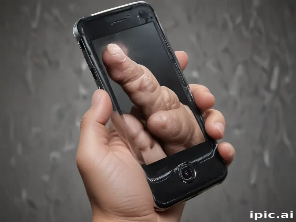 hand holding cell phone