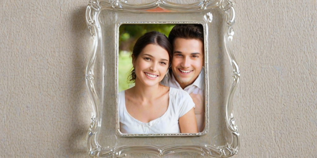 transparent photo frame