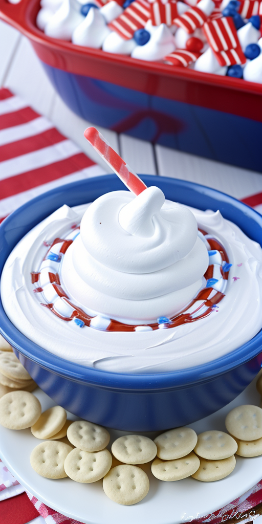 fourth of july marshmallow dip