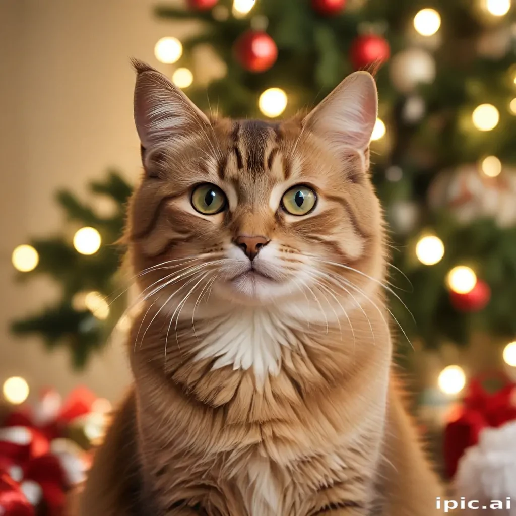 cat christmas background