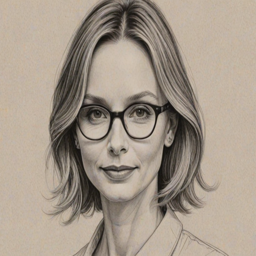 Superb Calista Flockhart, pencil sketch, portrait of Delightful woman 1957s in glasses, hair style beatnik, outline, clear lines, fine lines, 8k