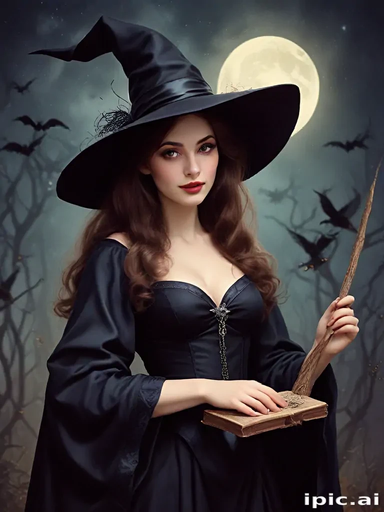 vintage witch art