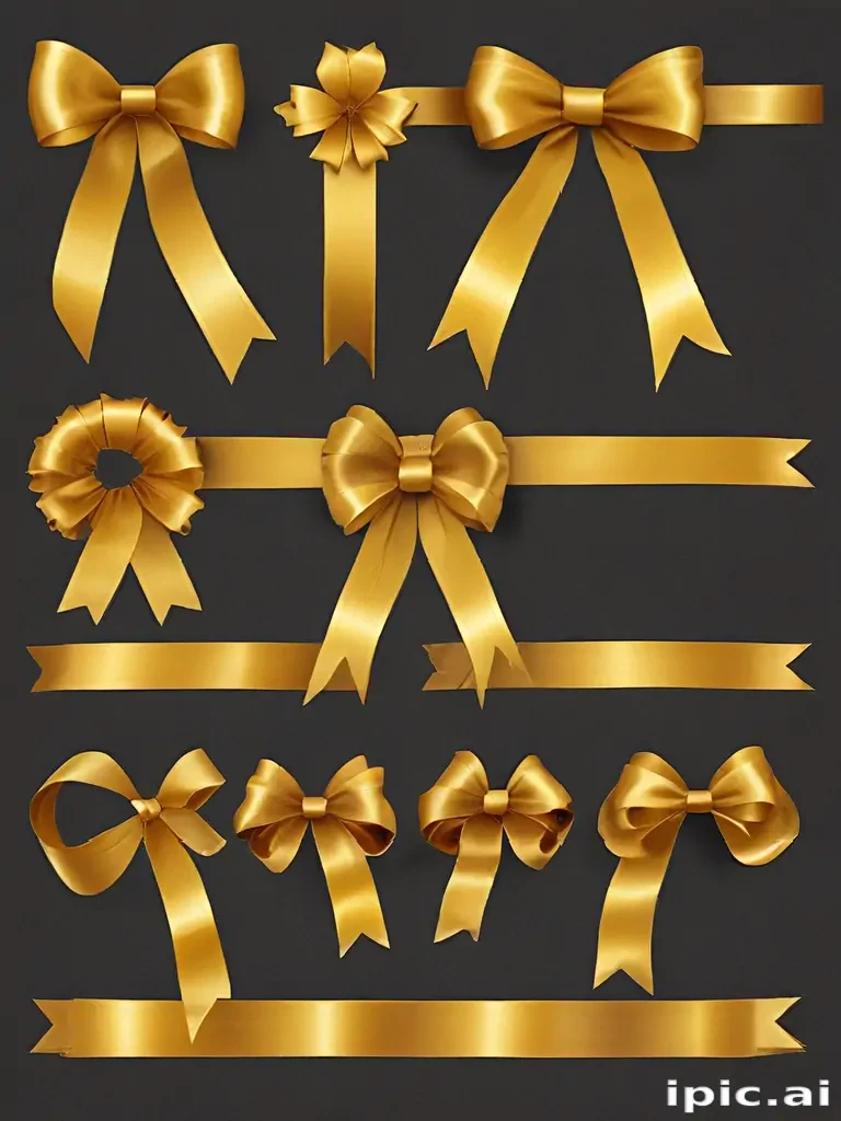 gold ribbon clipart