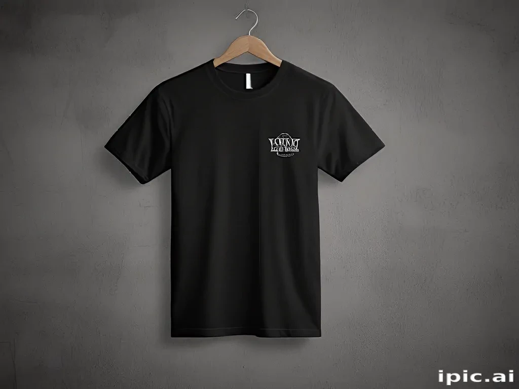 black tee mockup