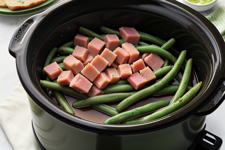 crockpot green beans with ham
