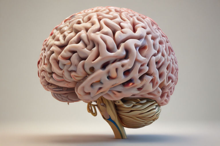 Intricate Detailed Model of a Human Brain Showcasing Complex Neural ...