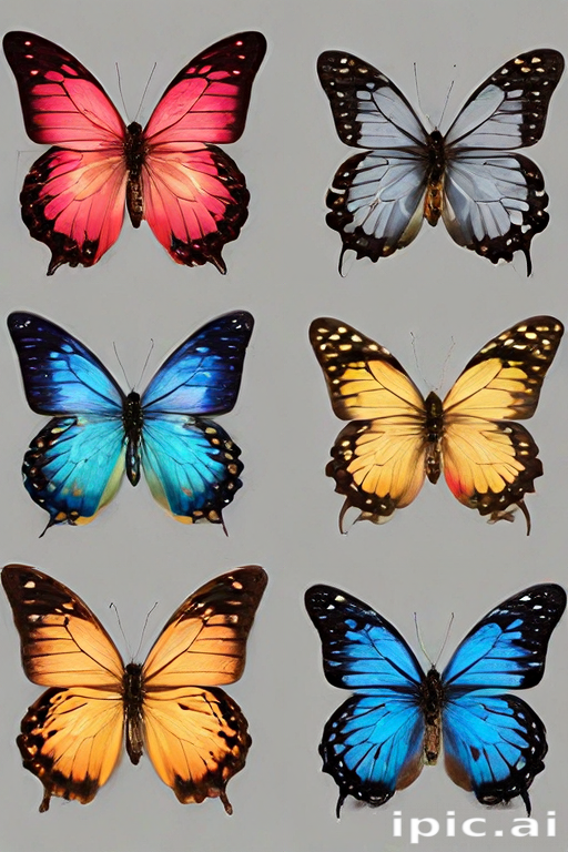 A Vibrant Collection of Colorful Butterflies Displaying Nature's ...