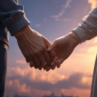 couple holding hands aesthetic