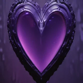 purple aesthetic heart