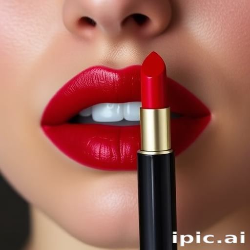 Velvet Scarlet Siren lip color exudes confidence and passion with its bold, blue-based red tone and smooth, velvety finish, ideal for making a statement