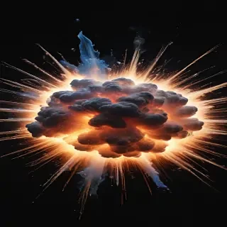 transparent explosion