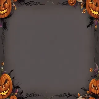 halloween border transparent