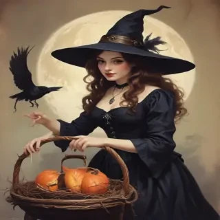 vintage witch art