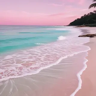 pink beach aesthetic
