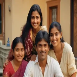 happy indian family