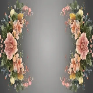 transparent floral border