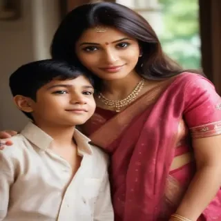indian mom and son