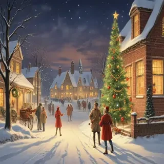 vintage christmas illustration