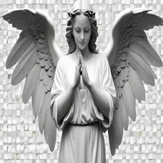 angel clip art black and white