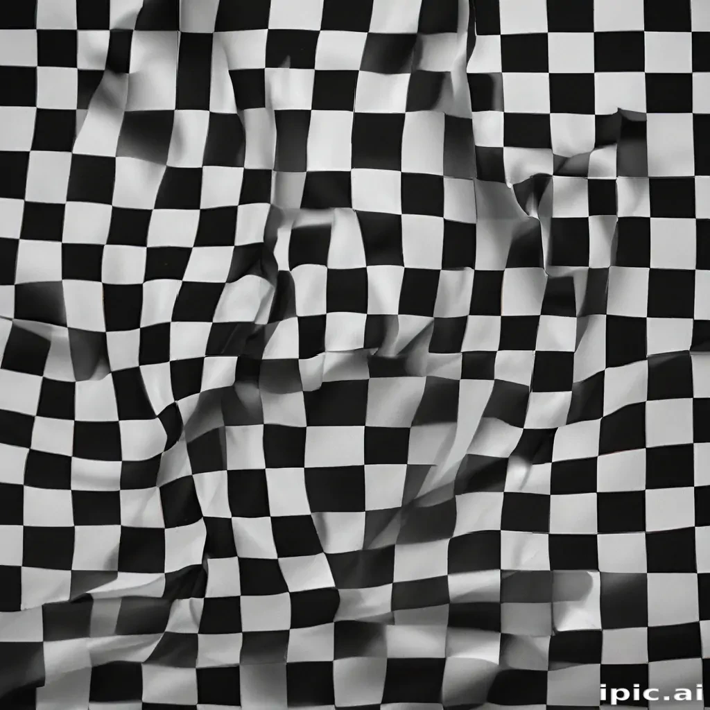 black and white checkered background