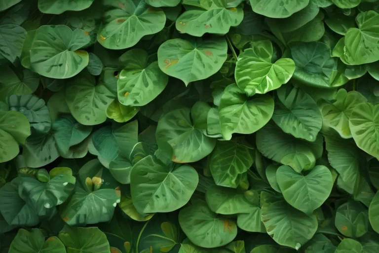 background with green leaves