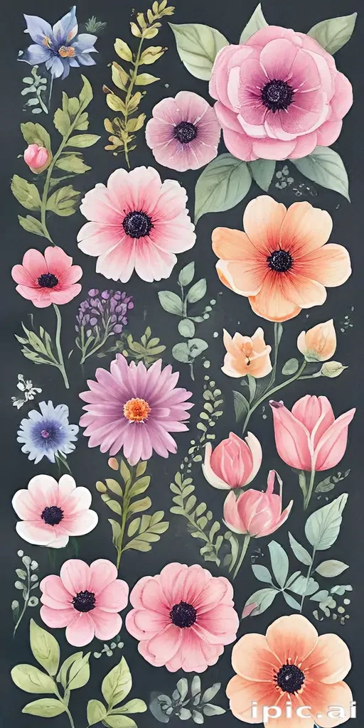 watercolor flowers clipart