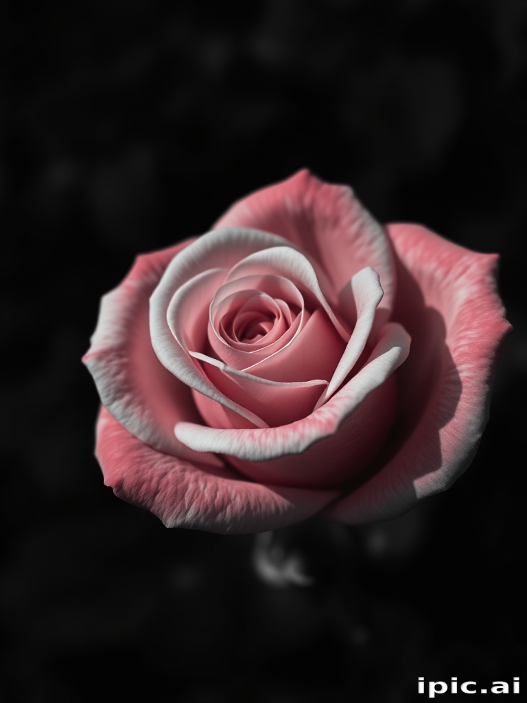 rose with black and white background