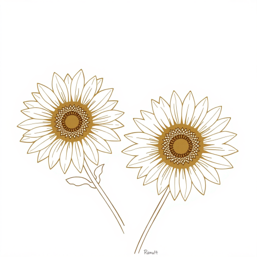 sunflower outline