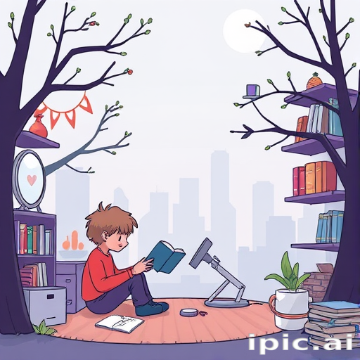 cartoon of reading