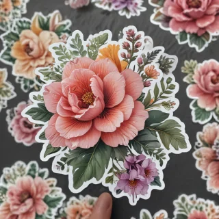 aesthetic flower stickers