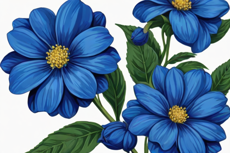 blue flower clip art