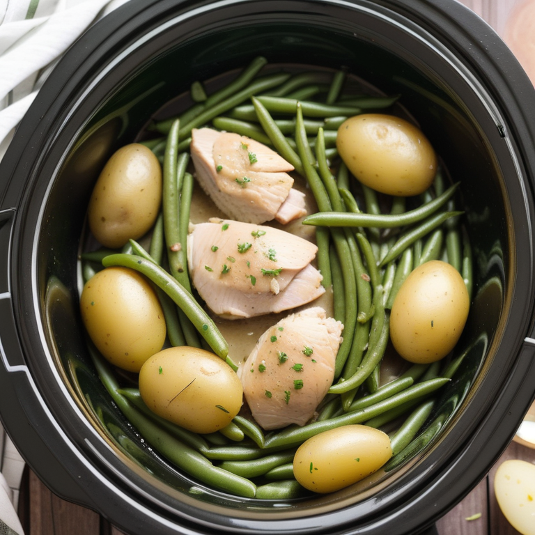 crockpot chicken green beans and potatoes
