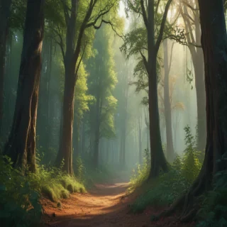 beautiful magical forest background