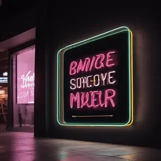 neon sign mockup