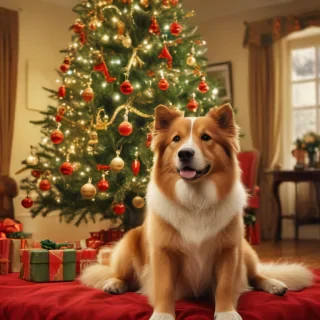 christmas wallpaper dog