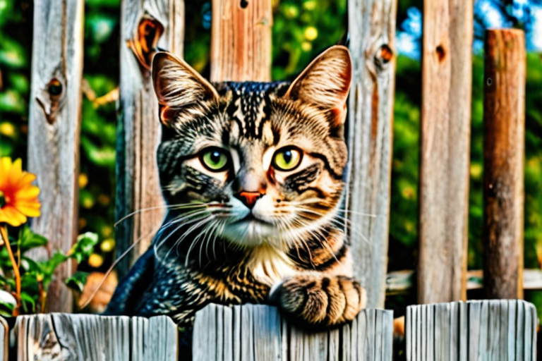 cat on fence