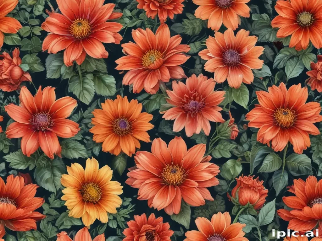 flower line work