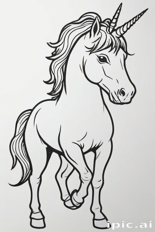 unicorn outline