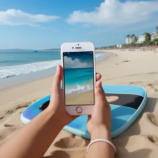 iphone beach