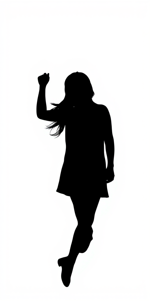 Generate a high-resolution image of a simple black silhouette with a clean background, using a DSLR camera with a 50mm lens, aperture f/1.8, ISO 100, in natural lighting and centered composition.