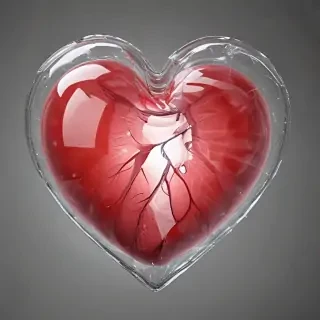 transparent broken heart