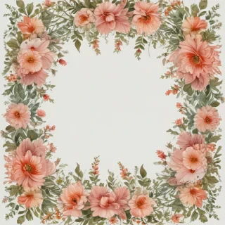 flower border transparent