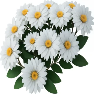 white flowers png
