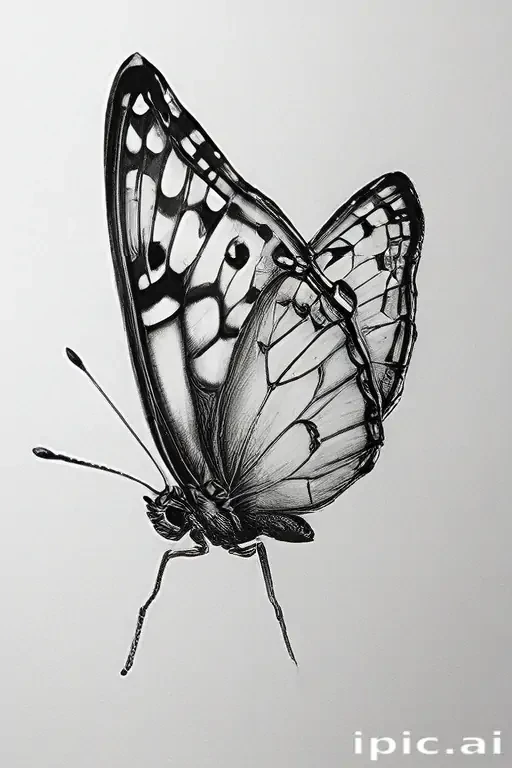 buterfly sketch
