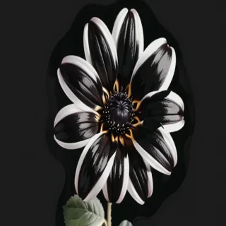 black flower aesthetic