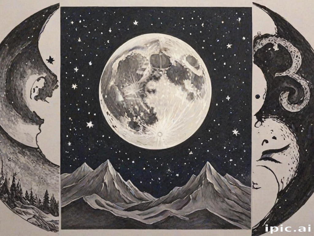 aesthetic moon drawings