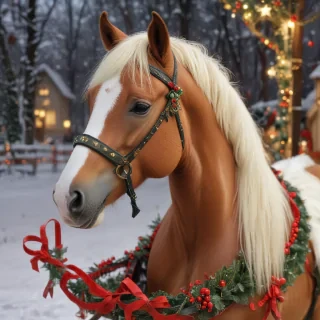 merry christmas horse images