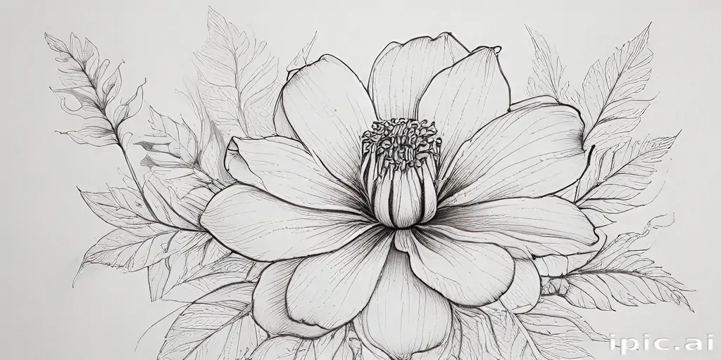 flower line work